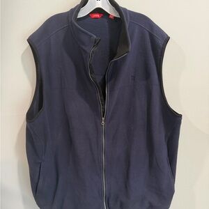 Izod Men's Dark Blue Fleece Vest